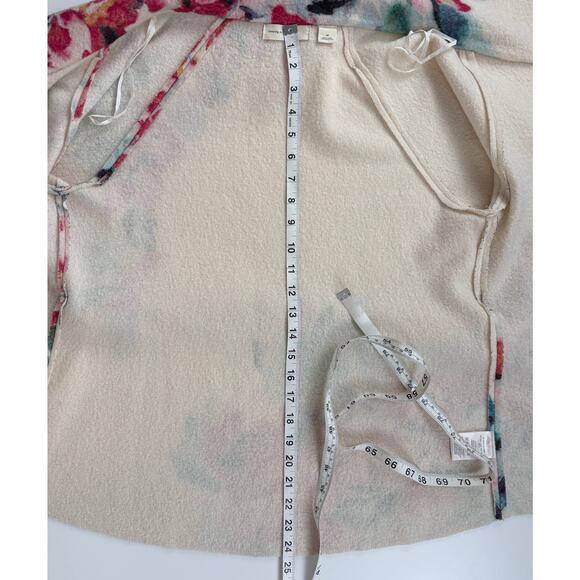 Anthropologie Sleeping on Snow Winter Blossom Boiled Wool Floral Jacket XS Cozy - Picture 11 of 13